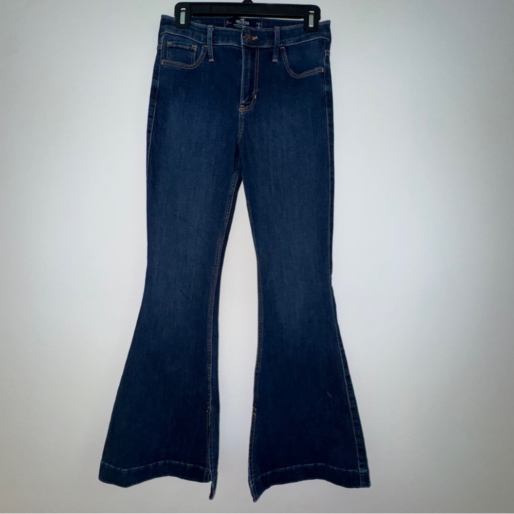 Hollister High Rise Vintage Flare Jeans Dark‎ Wash Size 26x30